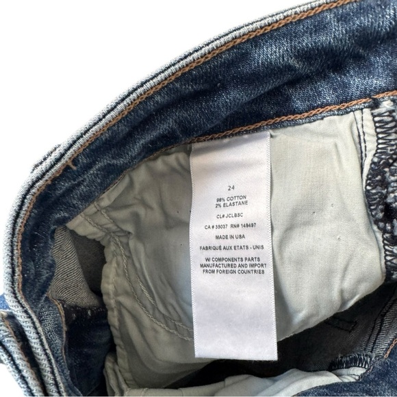 Favorite Daughter Erin High Rise Slim Straight Jeans 24 Medium Indigo - Picture 11 of 11